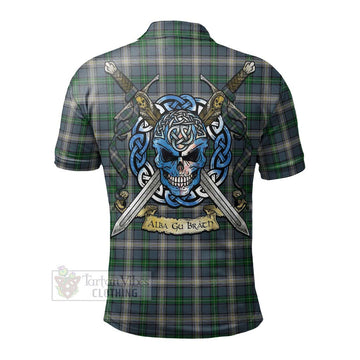 MacDowall (McDowall) Tartan Polo Shirt with Family Crest Celtic Skull Style - Tartan Vibes Clothing