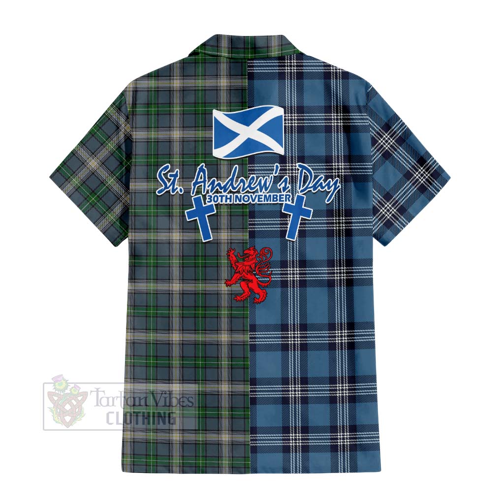 MacDowall (McDowall) Tartan Hawaiian Shirt Happy St. Andrew's Day Half Tartan Style - Tartan Vibes Clothing