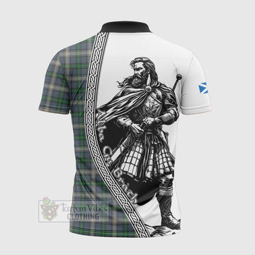 MacDowall (McDowall) Tartan Clan Crest Zipper Polo Shirt with Highlander Warrior Celtic Style - Tartan Vibes Clothing