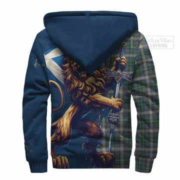 MacDowall (McDowall) Tartan Family Crest Sherpa Hoodie with Scottish Majestic Lion - Tartan Vibes Clothing