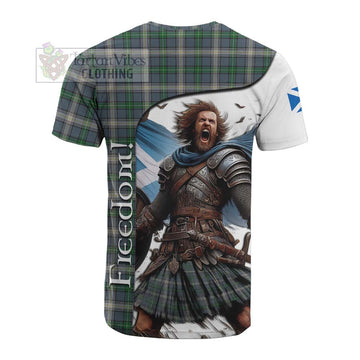 Tartan Vibes Clothing MacDowall (McDowall) Crest Tartan Cotton T-shirt Inspired by the Freedom of Scottish Warrior