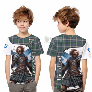 Tartan Vibes Clothing MacDowall (McDowall) Crest Tartan Kid T-Shirt Inspired by the Freedom of Scottish Warrior
