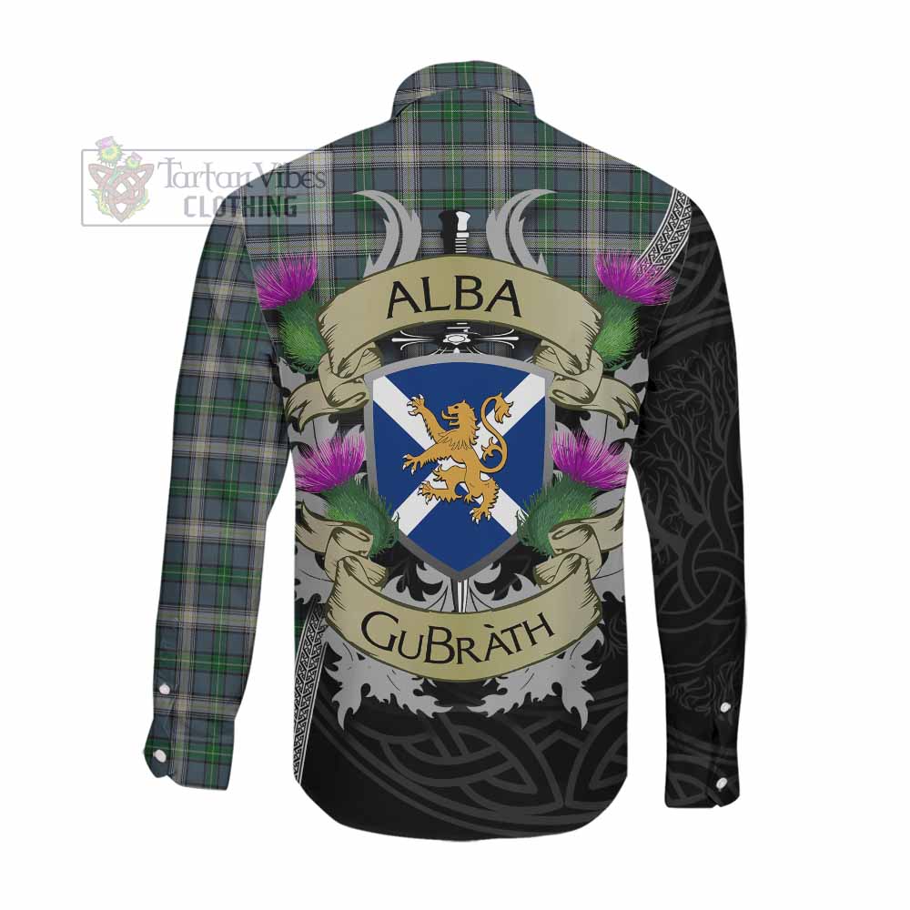 MacDowall (McDowall) Tartan Family Crest Long Sleeve Button Shirt Lion Rampant Royal Thistle Shield Celtic Inspired Men's Shirt - Tartan Vibes Clothing