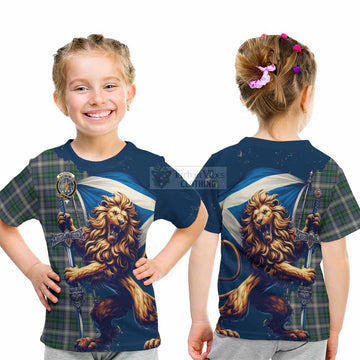 MacDowall (McDowall) Tartan Family Crest Kid T-Shirt with Scottish Majestic Lion - Tartan Vibes Clothing