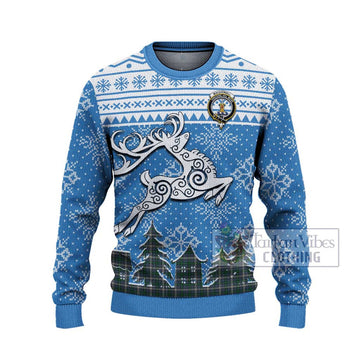MacDowall (McDowall) Clan Christmas Ugly Sweater Celtic Reindeer Style - Tartan Vibes Clothing