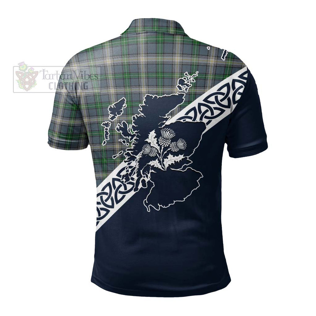 MacDowall (McDowall) Tartan Polo Shirt Featuring Thistle and Scotland Map - Tartanvibesclothing Store
