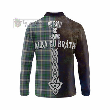 MacDowall (McDowall) Tartan Family Crest Long Sleeve Polo Shirt Alba Gu Brath Be Brave Lion Ancient Style - Tartan Vibes Clothing