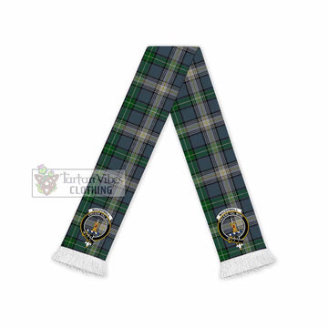 Tartan Vibes Clothing MacDowall (McDowall) Tartan Ruffneck Scarf with Family Crest