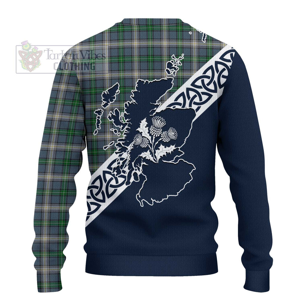 MacDowall (McDowall) Tartan Ugly Sweater Featuring Thistle and Scotland Map - Tartan Vibes Clothing