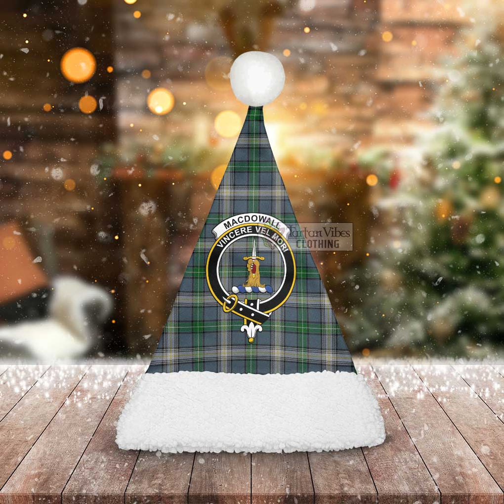 MacDowall (McDowall) Tartan Christmas Santa Hats with Family Crest - Tartan Vibes Clothing