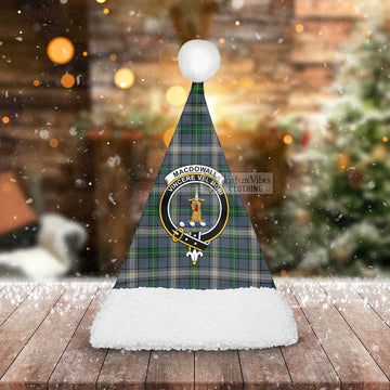 MacDowall (McDowall) Tartan Christmas Santa Hats with Family Crest - Tartan Vibes Clothing