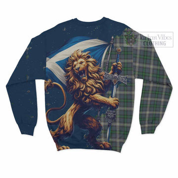 MacDowall (McDowall) Tartan Family Crest Sweatshirt with Scottish Majestic Lion - Tartan Vibes Clothing