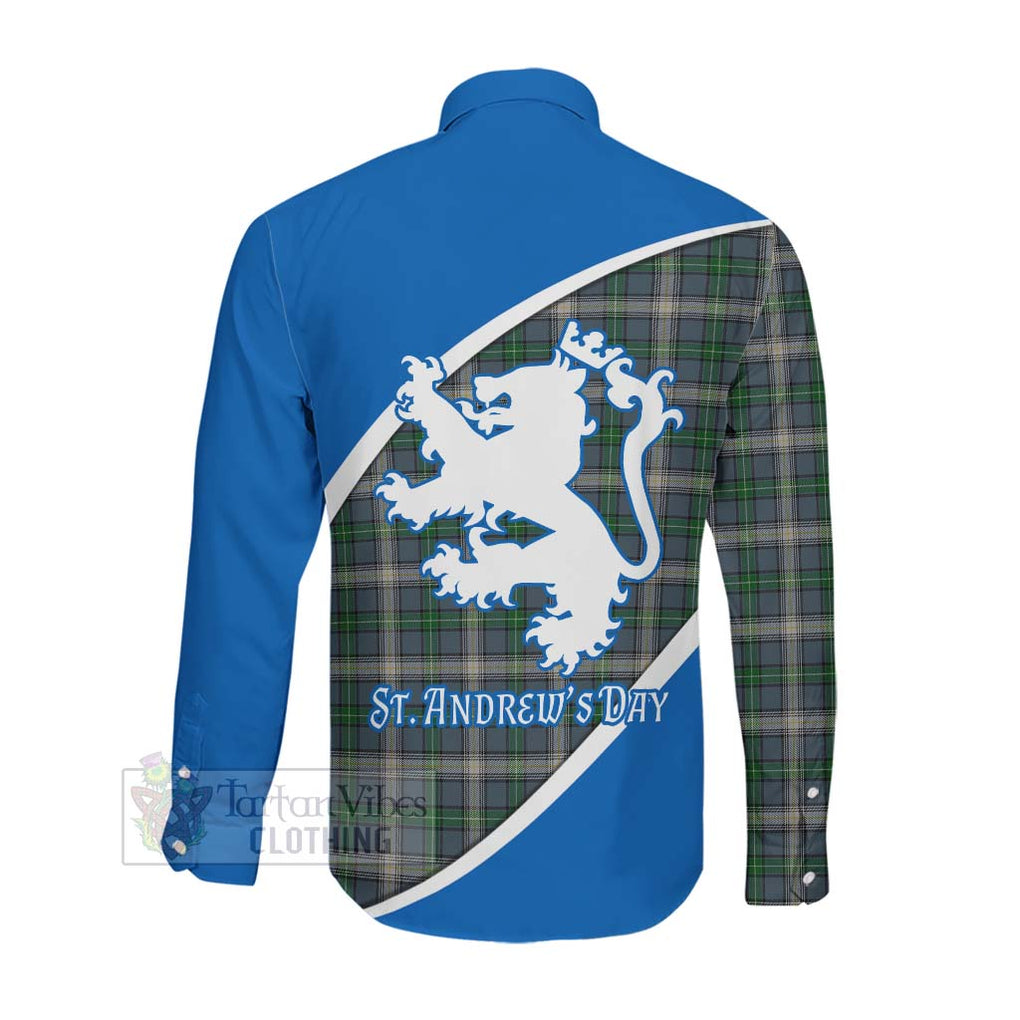 MacDowall (McDowall) Family Crest Tartan Long Sleeve Button Shirt Celebrate Saint Andrew's Day in Style Men's Shirt - Tartan Vibes Clothing