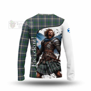 Tartan Vibes Clothing MacDowall (McDowall) Crest Tartan Long Sleeve T-Shirt Inspired by the Freedom of Scottish Warrior