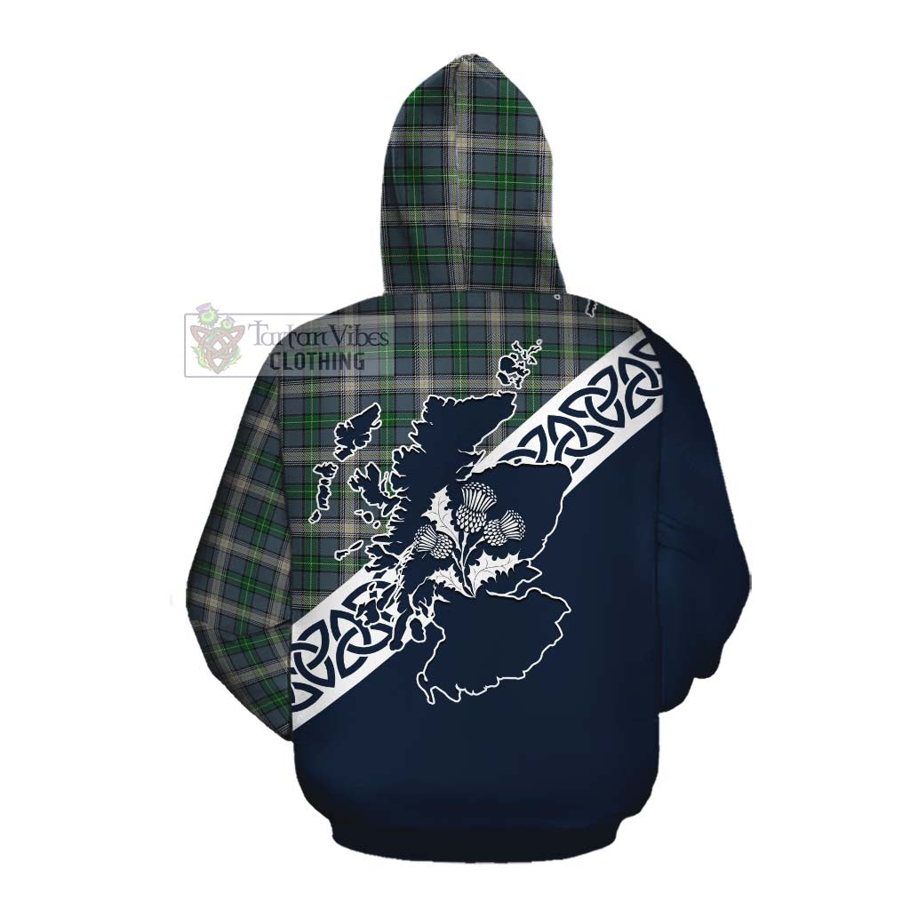 MacDowall (McDowall) Tartan Cotton Hoodie Featuring Thistle and Scotland Map Pullover Hoodie - Tartan Vibes Clothing