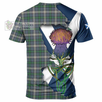 MacDowall (McDowall) Tartan Family Crest T-Shirt Scottish Thistle Celtic Inspired