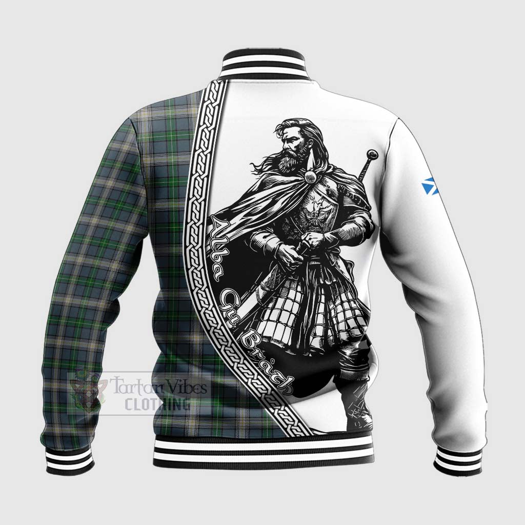 MacDowall (McDowall) Tartan Clan Crest Baseball Jacket with Highlander Warrior Celtic Style - Tartan Vibes Clothing