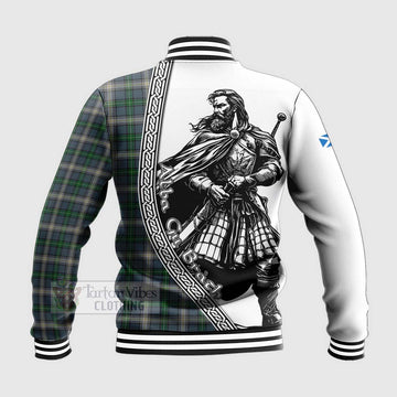 MacDowall (McDowall) Tartan Clan Crest Baseball Jacket with Highlander Warrior Celtic Style - Tartan Vibes Clothing