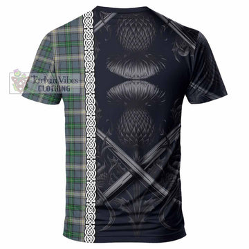 MacDowall (McDowall) Tartan T-Shirt with Family Crest Cross Sword Thistle Celtic Vibes