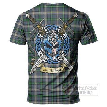 MacDowall (McDowall) Tartan T-Shirt with Family Crest Celtic Skull Style