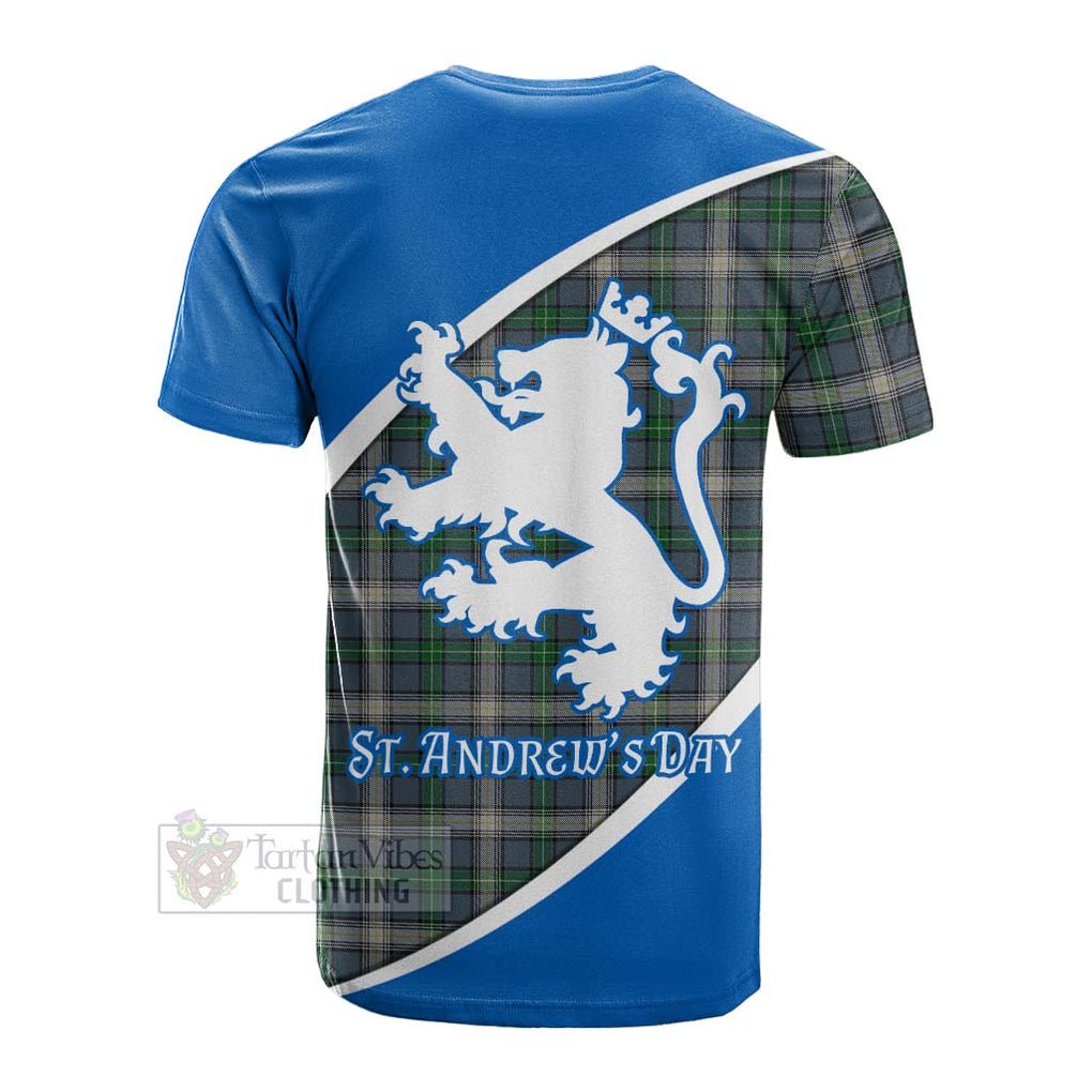 Tartan Vibes Clothing MacDowall (McDowall) Family Crest Tartan Cotton T-shirt Celebrate Saint Andrew's Day in Style