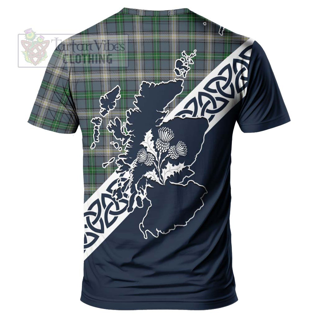 MacDowall (McDowall) Tartan T-Shirt Featuring Thistle and Scotland Map
