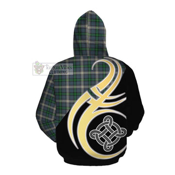 MacDowall (McDowall) Tartan Cotton Hoodie with Family Crest and Celtic Symbol Style Pullover Hoodie - Tartan Vibes Clothing