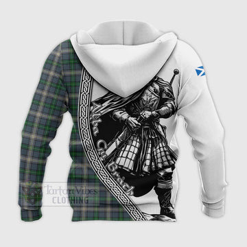 MacDowall (McDowall) Tartan Clan Crest Knitted Hoodie with Highlander Warrior Celtic Style - Tartan Vibes Clothing