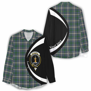 MacDowall (McDowall) Tartan Women's Casual Shirt with Family Crest Circle Style - Tartan Vibes Clothing