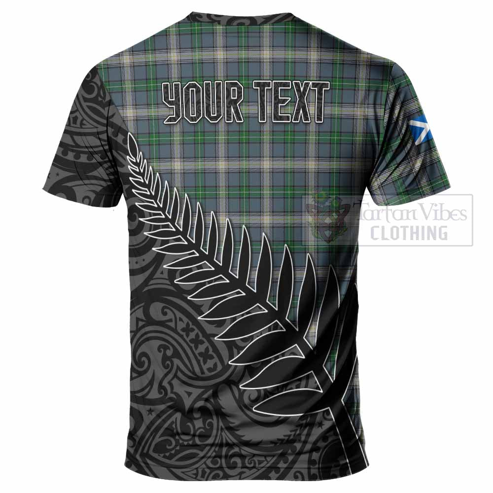 MacDowall (McDowall) Crest Tartan T-Shirt with New Zealand Silver Fern Half Style - Tartan Vibes Clothing