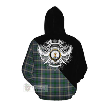 MacDowall (McDowall) Tartan Cotton Hoodie with Family Crest and Military Logo Style Pullover Hoodie - Tartan Vibes Clothing