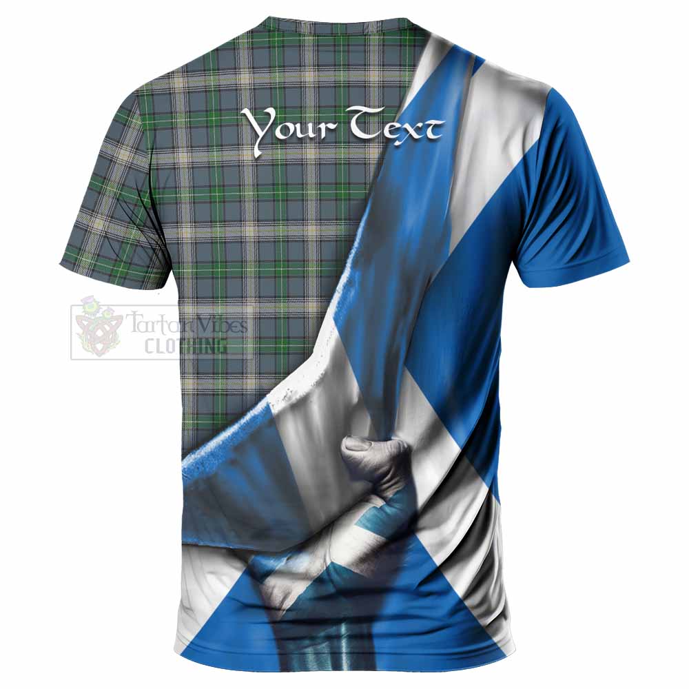 Tartan Vibes Clothing MacDowall (McDowall) Tartan T-Shirt with Family Crest Scotland Patriotic Style