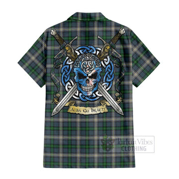 MacDowall (McDowall) Tartan Hawaiian Shirt with Family Crest Celtic Skull Style - Tartan Vibes Clothing