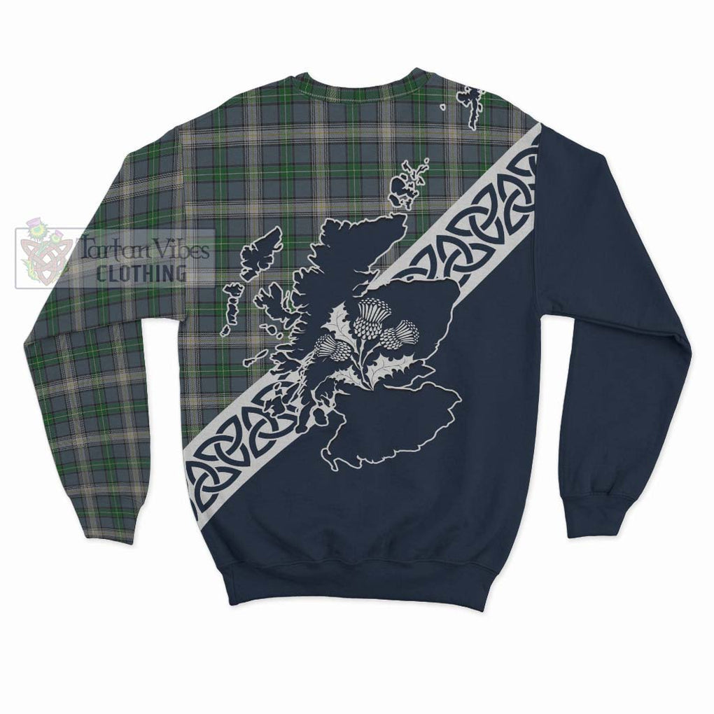 MacDowall (McDowall) Tartan Sweatshirt Featuring Thistle and Scotland Map - Tartan Vibes Clothing