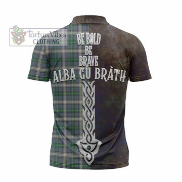 MacDowall (McDowall) Tartan Family Crest Zipper Polo Shirt Alba Gu Brath Be Brave Lion Ancient Style - Tartan Vibes Clothing
