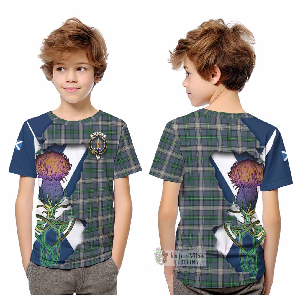 MacDowall (McDowall) Tartan Family Crest Kid T-Shirt Scottish Thistle Celtic Inspired - Tartan Vibes Clothing