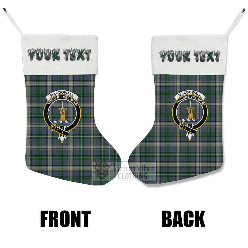 MacDowall (McDowall) Tartan Family Crest Christmas Stocking with Personalized Text - Tartan Vibes Clothing