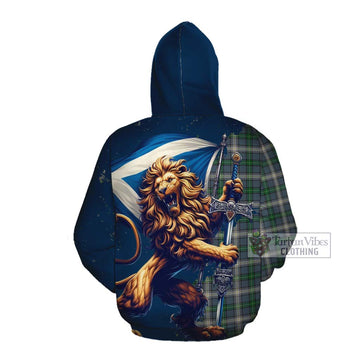 MacDowall (McDowall) Tartan Family Crest Cotton Hoodie with Scottish Majestic Lion Pullover Hoodie - Tartan Vibes Clothing