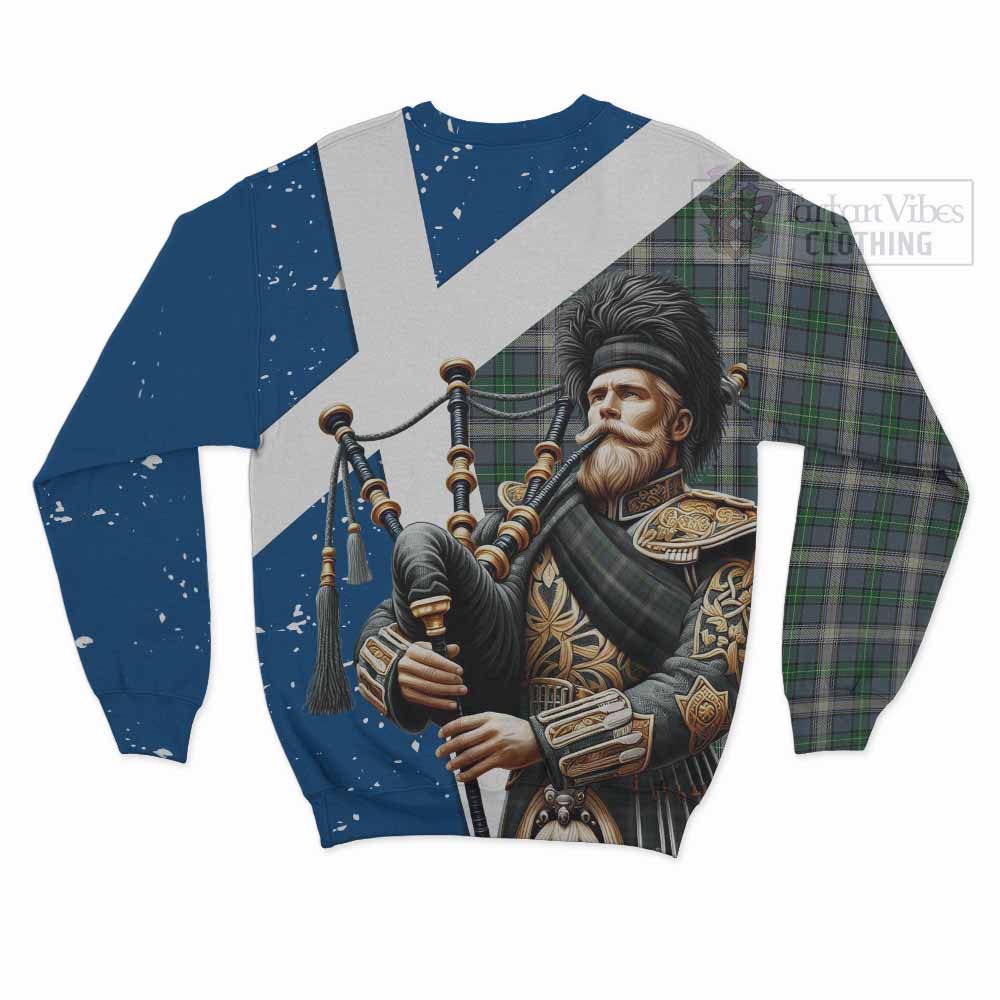 MacDowall (McDowall) Tartan Sweatshirt with Family Crest Scottish Bagpiper Vibes - Tartan Vibes Clothing