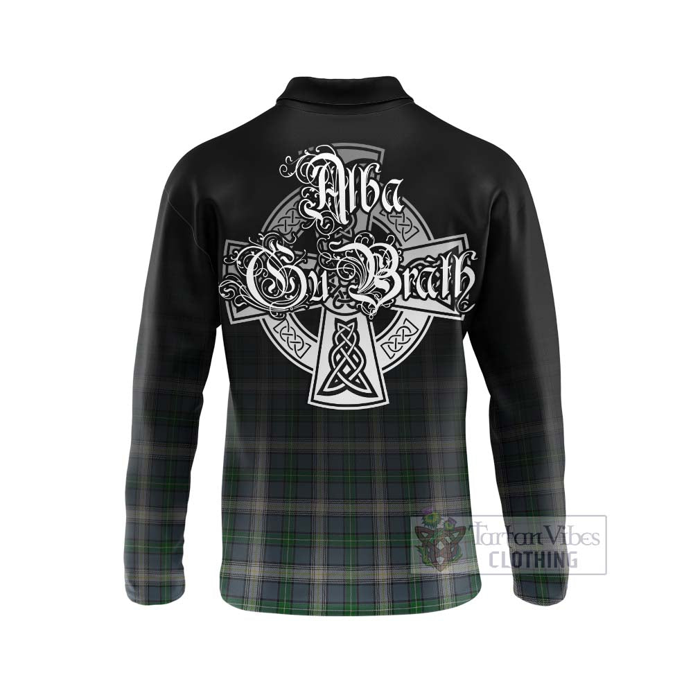 MacDowall (McDowall) Tartan Long Sleeve Polo Shirt Featuring Alba Gu Brath Family Crest Celtic Inspired - Tartan Vibes Clothing