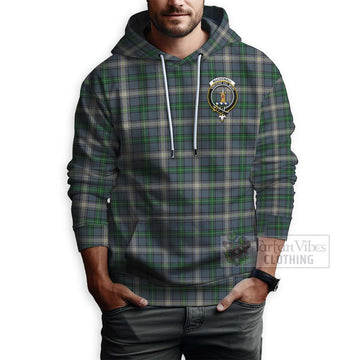 MacDowall (McDowall) Tartan Hoodie with Family Crest and Bearded Skull Holding Bottles of Whiskey - Tartan Vibes Clothing