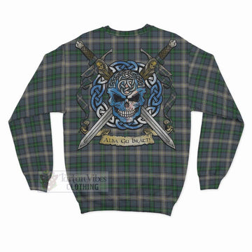 MacDowall (McDowall) Tartan Sweatshirt with Family Crest Celtic Skull Style - Tartan Vibes Clothing