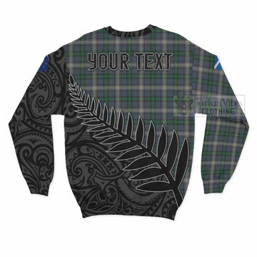 MacDowall (McDowall) Crest Tartan Sweatshirt with New Zealand Silver Fern Half Style - Tartan Vibes Clothing