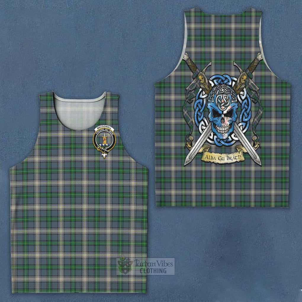 MacDowall (McDowall) Tartan Men's Tank Top with Family Crest Celtic Skull Style - Tartan Vibes Clothing