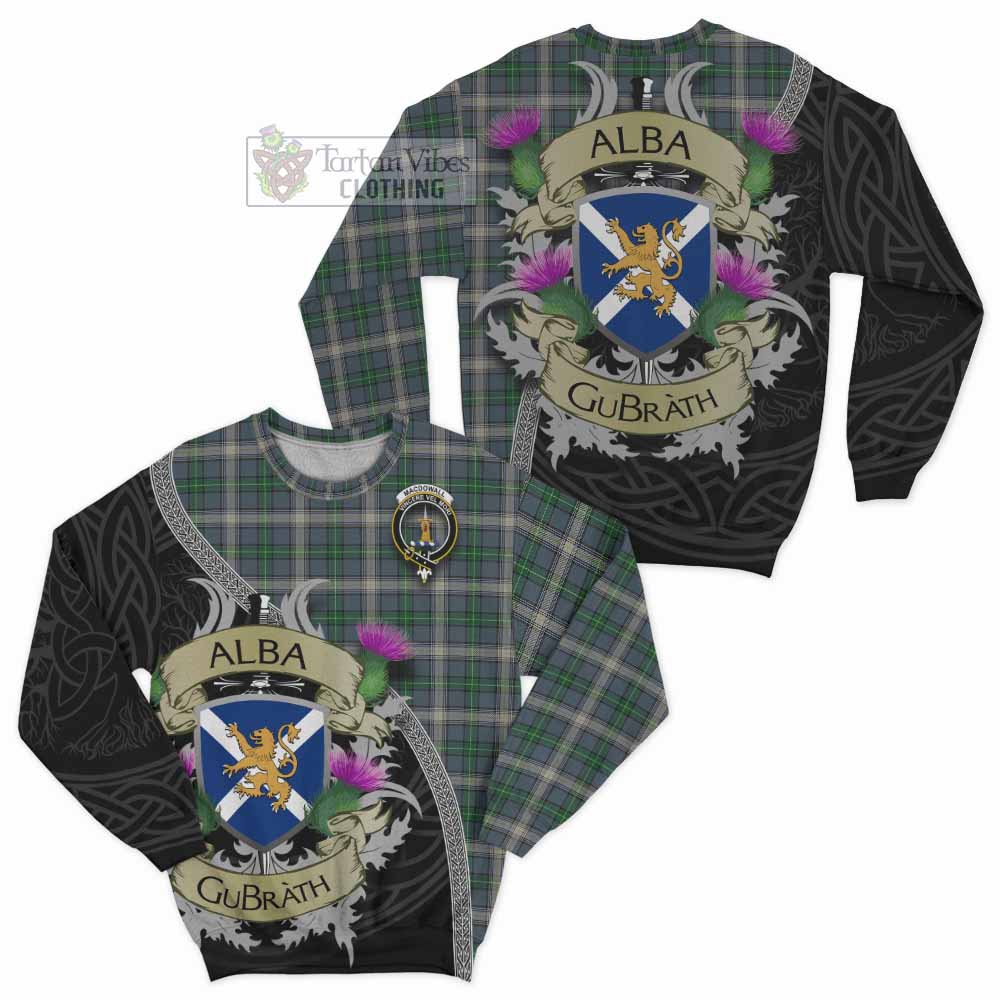 MacDowall (McDowall) Tartan Family Crest Sweatshirt Lion Rampant Royal Thistle Shield Celtic Inspired - Tartan Vibes Clothing