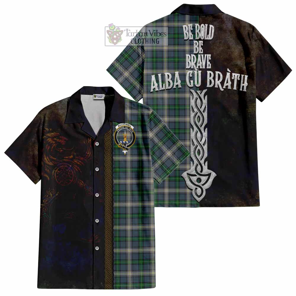 MacDowall (McDowall) Tartan Family Crest Hawaiian Shirt Alba Gu Brath Be Brave Lion Ancient Style - Tartan Vibes Clothing