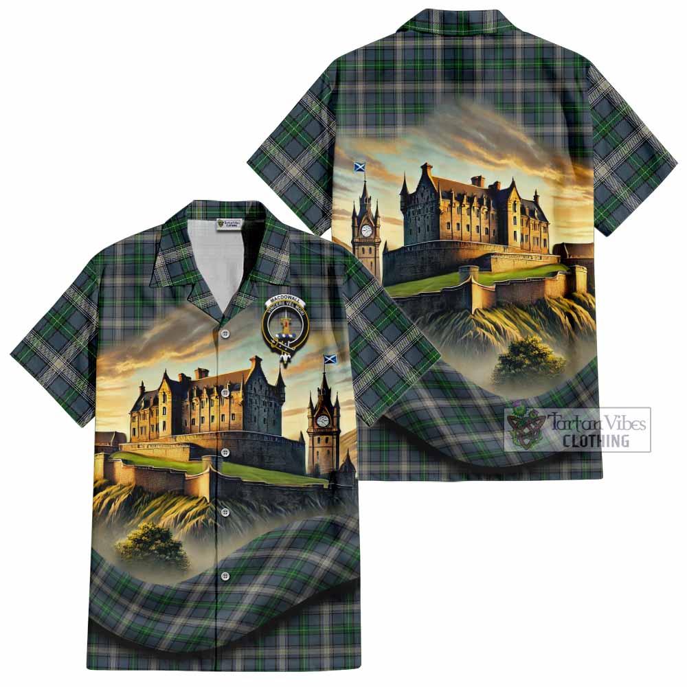 MacDowall (McDowall) Tartan Family Crest Hawaiian Shirt with Scottish Ancient Castle Style - Tartan Vibes Clothing