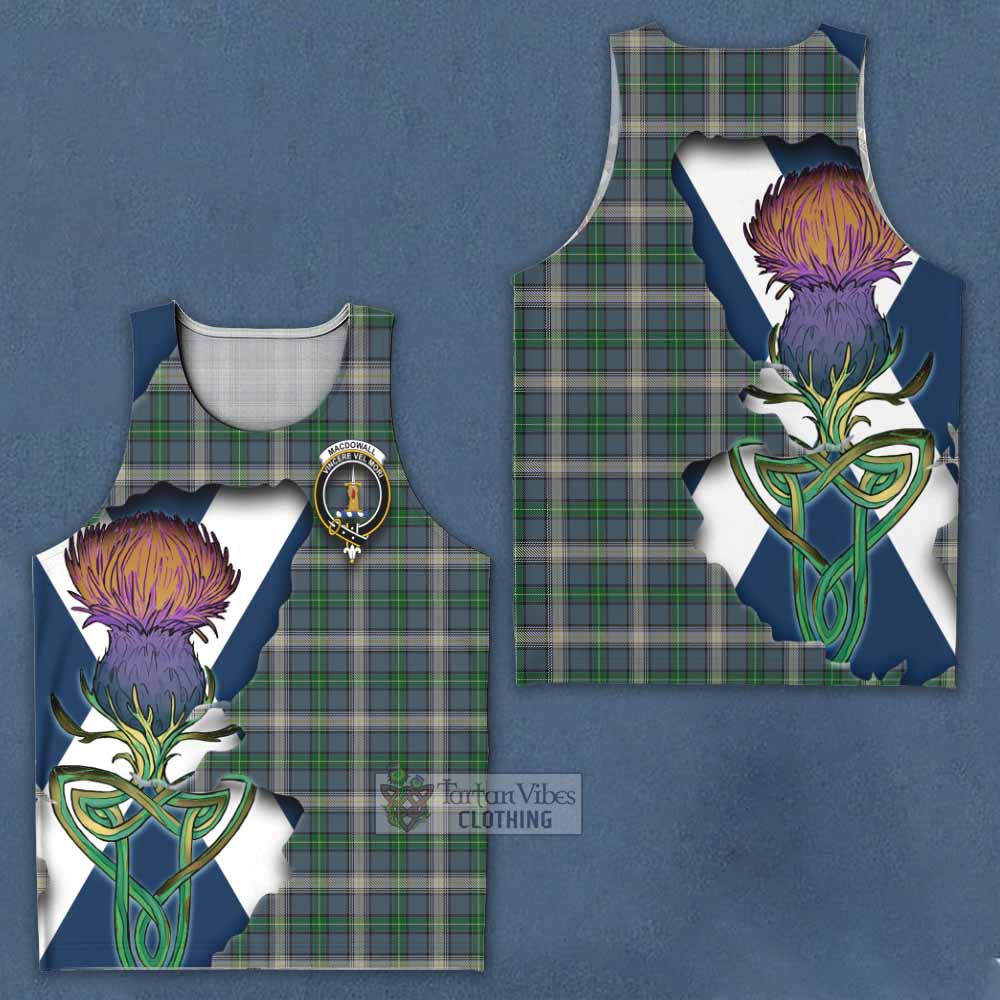 MacDowall (McDowall) Tartan Family Crest Men's Tank Top Scottish Thistle Celtic Inspired - Tartan Vibes Clothing