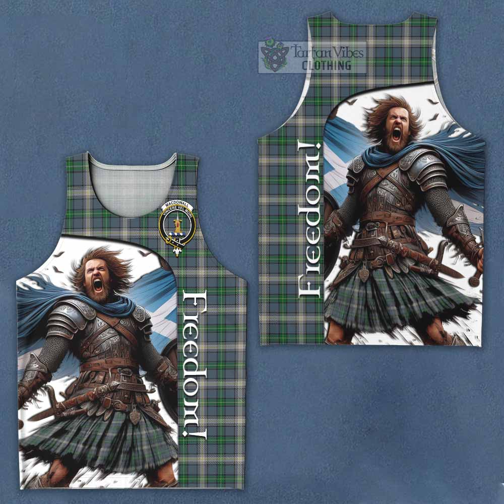 Tartan Vibes Clothing MacDowall (McDowall) Crest Tartan Men's Tank Top Inspired by the Freedom of Scottish Warrior