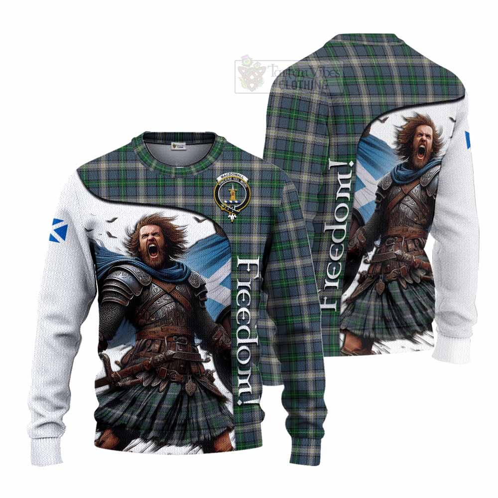 Tartan Vibes Clothing MacDowall (McDowall) Crest Tartan Knitted Sweater Inspired by the Freedom of Scottish Warrior